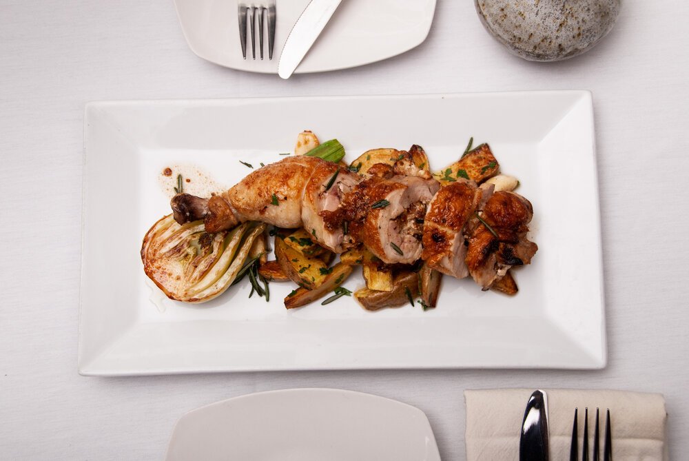 Roasted chicken made to order with fresh herbs